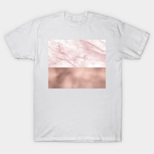 Luxe rose gold marble duo T-Shirt